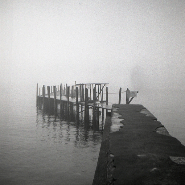 A foggy lake